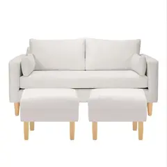 BODEVIR - Sofa Sky 3C+2 Pouf Felpa 05 Crudo