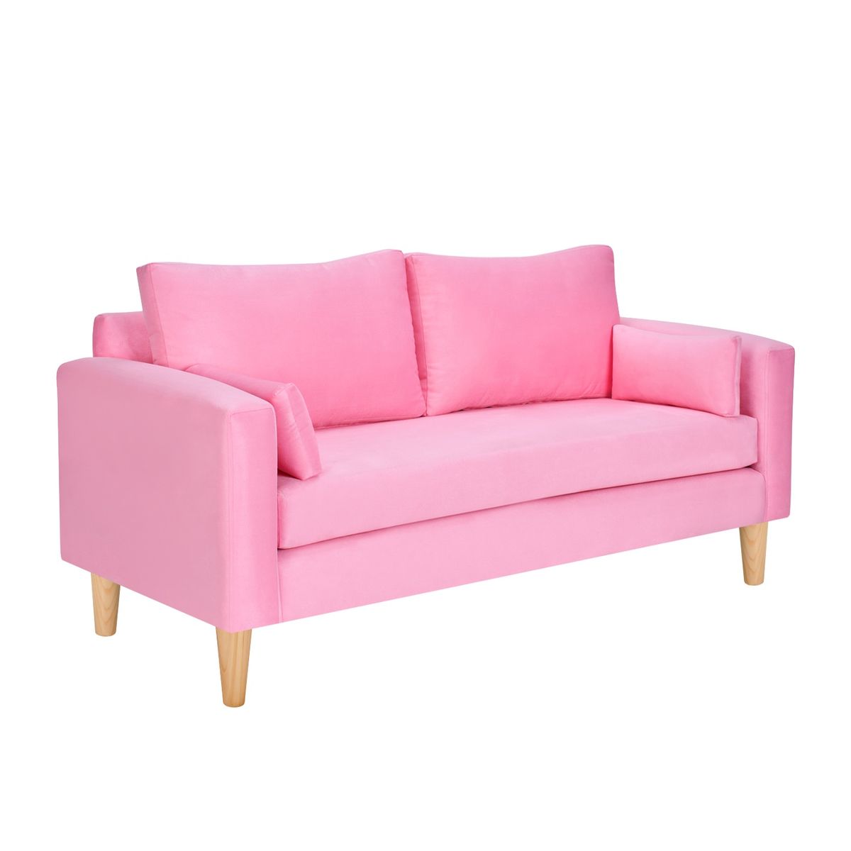 BODEVIR - Sofa Sky 3C+2 Pouf Felpa 05 Rosado