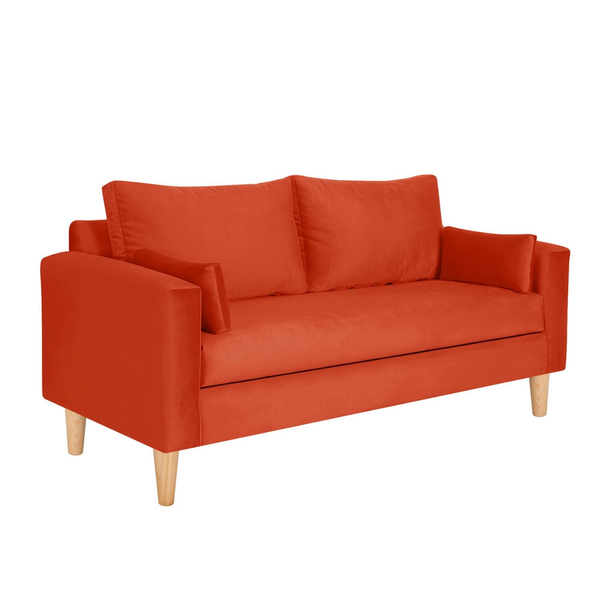 BODEVIR - Sofa Sky 3C+2 Pouf Felpa 05 Naranjo