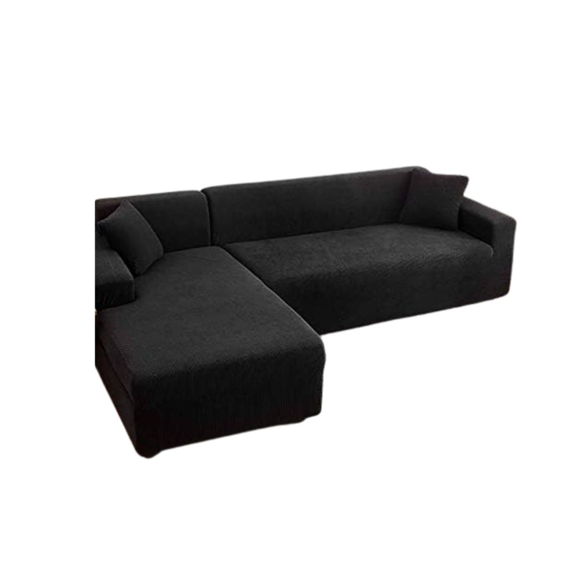 GENERICO - Funda Cubre Sillón Sofá Tipo L 3 Cuerpo Elástica Cuadrille