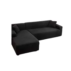 GENERICO - Funda Cubre Sillón Sofá Tipo L 3 Cuerpo Elástica Cuadrille