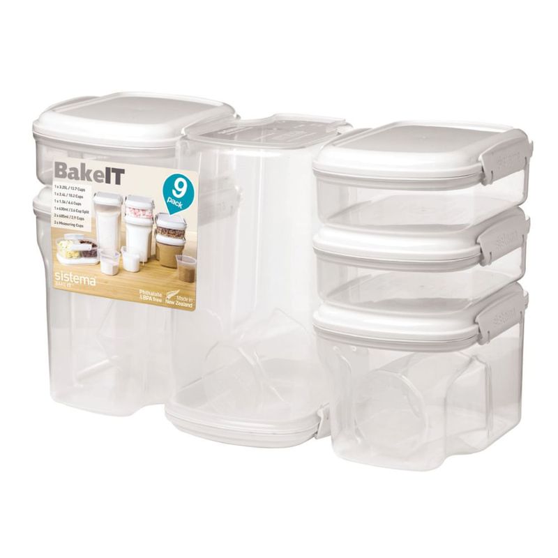 SISTEMA - Sistema Set Contenedores Herméticos Bake It 9 Piezas