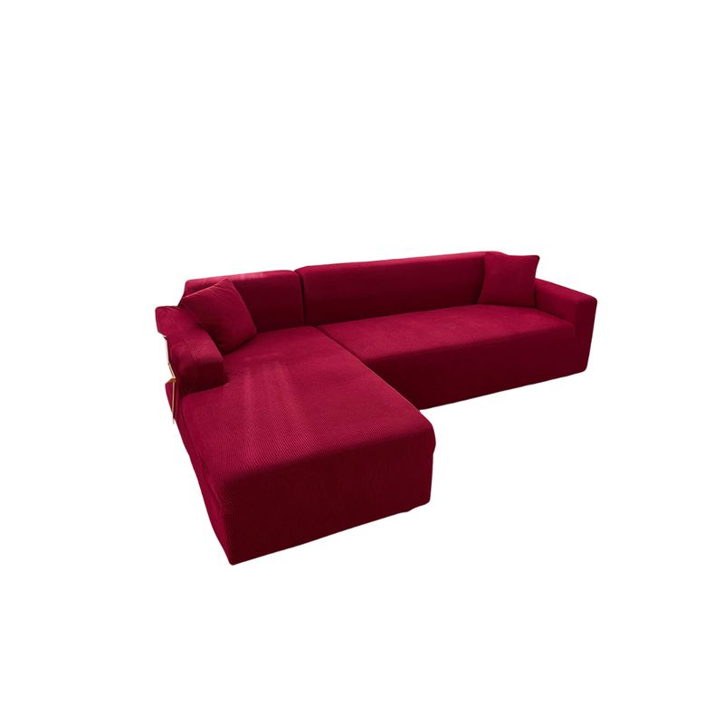GENERICO - Funda Cubre Sillón Sofá Tipo L 3 Cuerpo Elástica Cuadrille