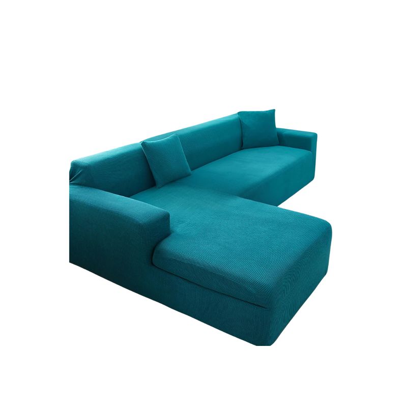 GENERICO - Funda Cubre Sillón Sofá Tipo L 3 Cuerpo Elástica Cuadrille