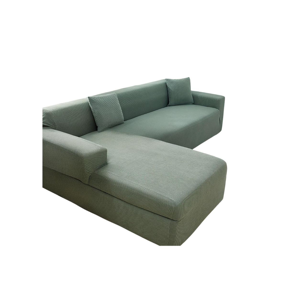 GENERICO - Funda Cubre Sillón Sofá Tipo L 3 Cuerpo Elástica Cuadrille