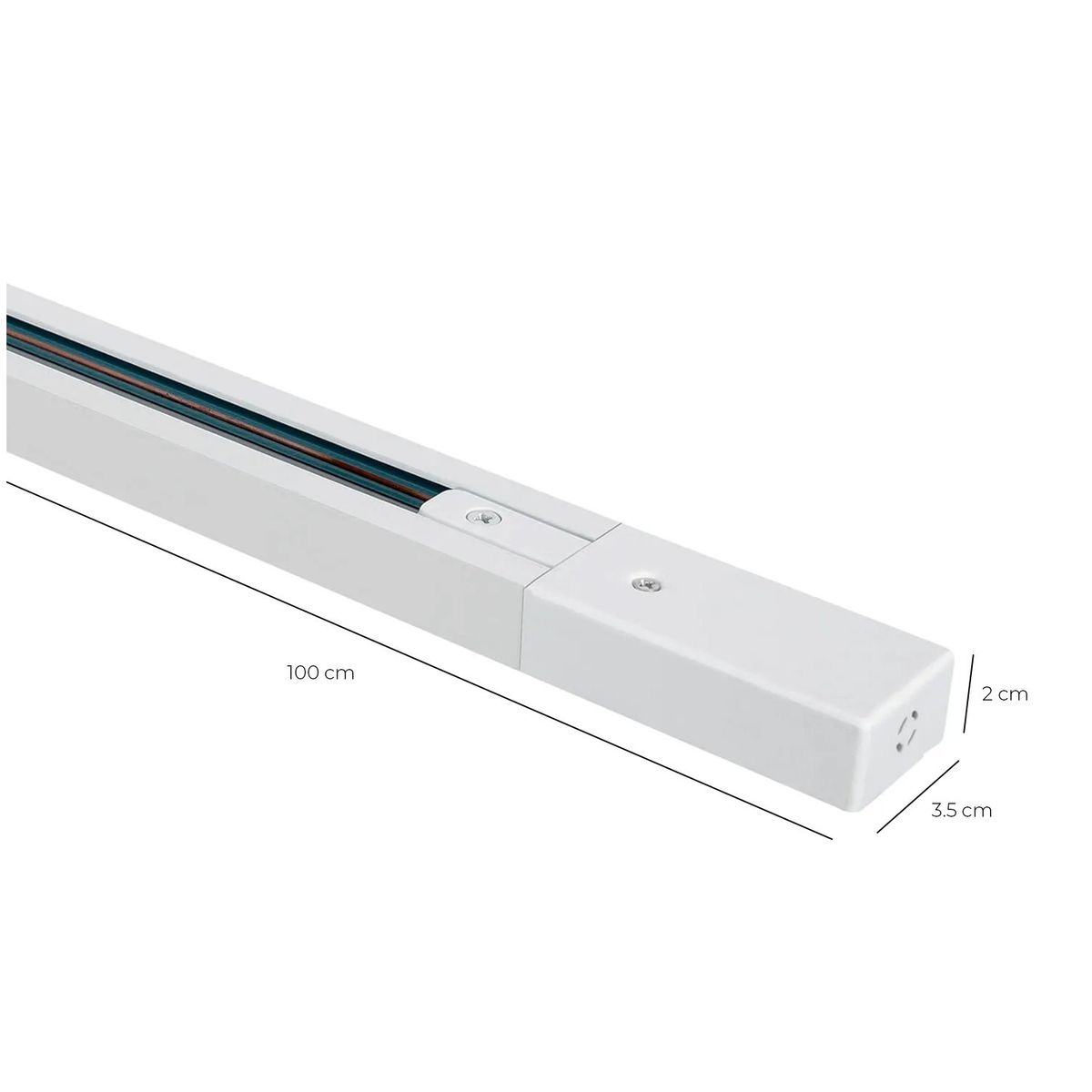 HB LEDS - Riel Monofásico Pro 1 Metro - Blanco