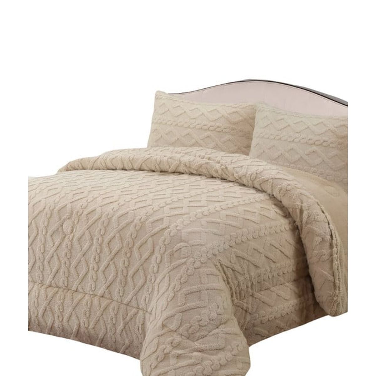 GENERICO - CUBRECAMA GRUESO PARA INVIERNO KING - SUPER KING  BEIGE