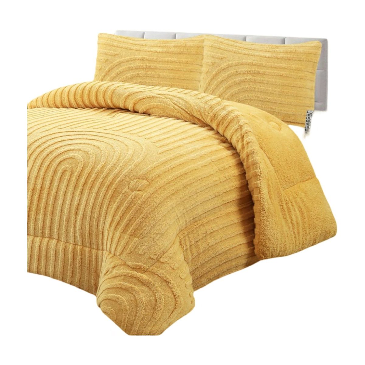 GENERICO - CUBRECAMA GRUESO PARA INVIERNO KING - SUPER KING AMARILLO