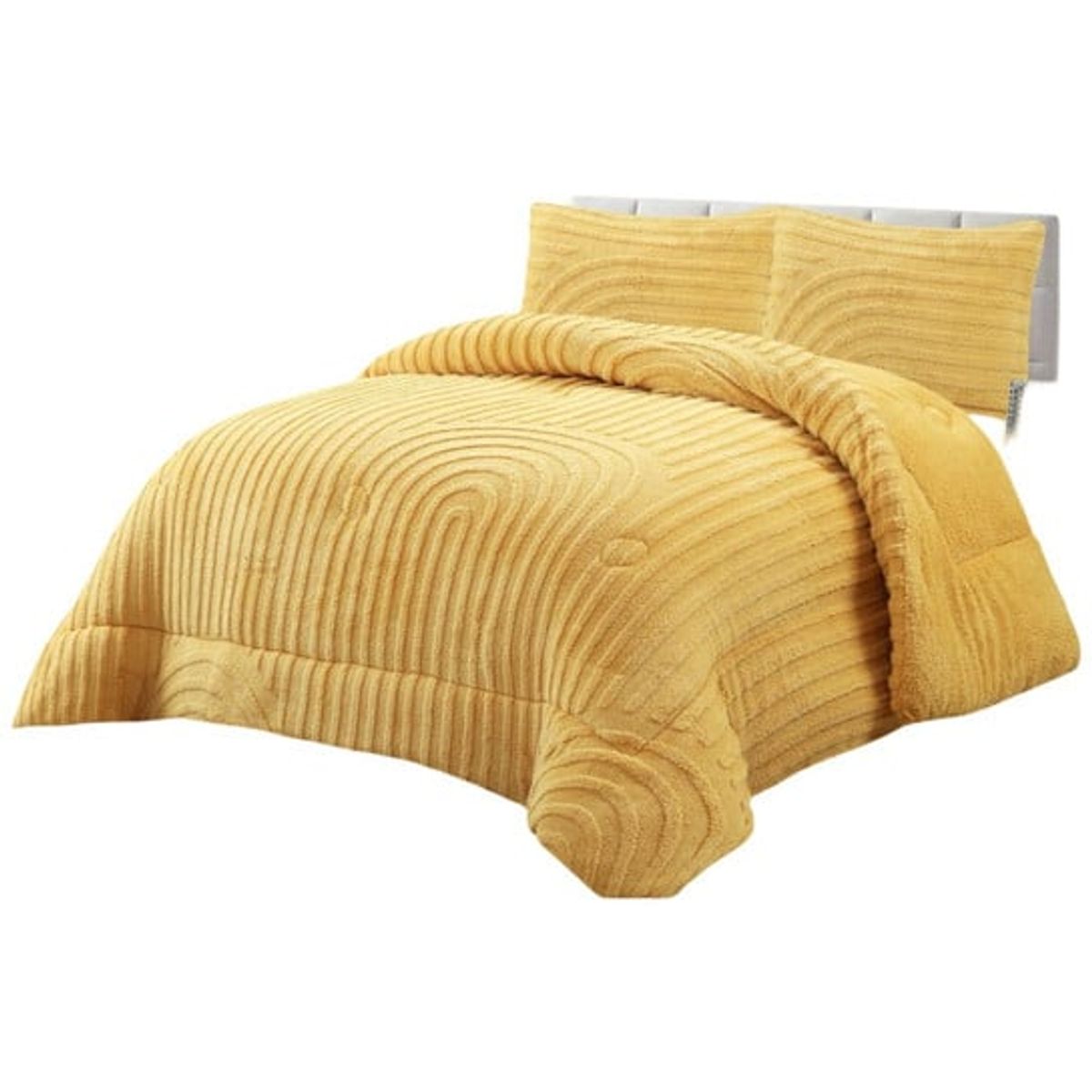 GENERICO - CUBRECAMA GRUESO PARA INVIERNO KING - SUPER KING AMARILLO