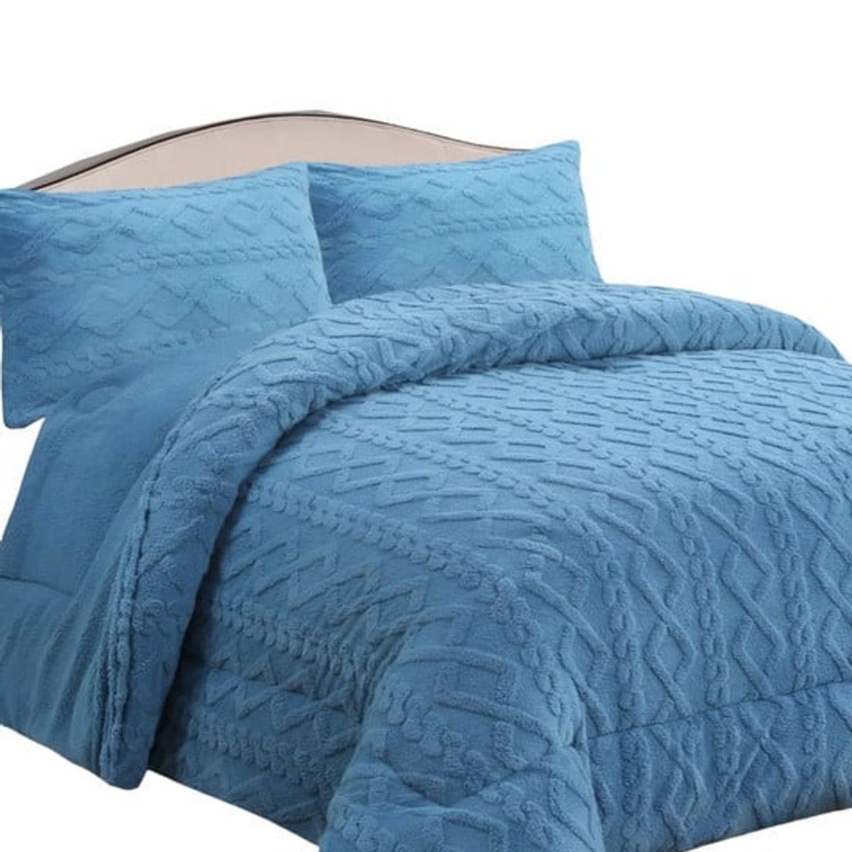 GENERICO - CUBRECAMA GRUESO PARA INVIERNO KING - SUPER CELESTE
