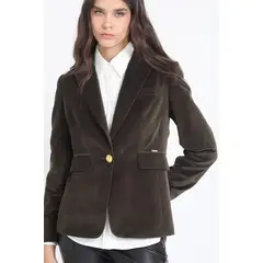 LIOLA - Blazer Entallado Terciopelo, Militar