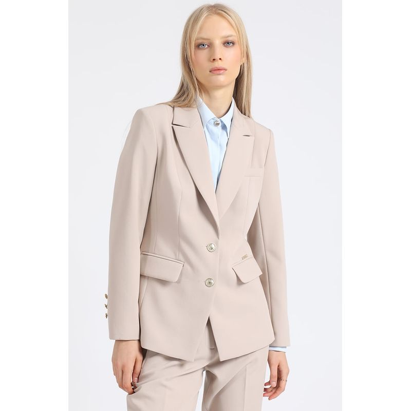 LIOLA - Blazer Basico Entallado, Beige Liola