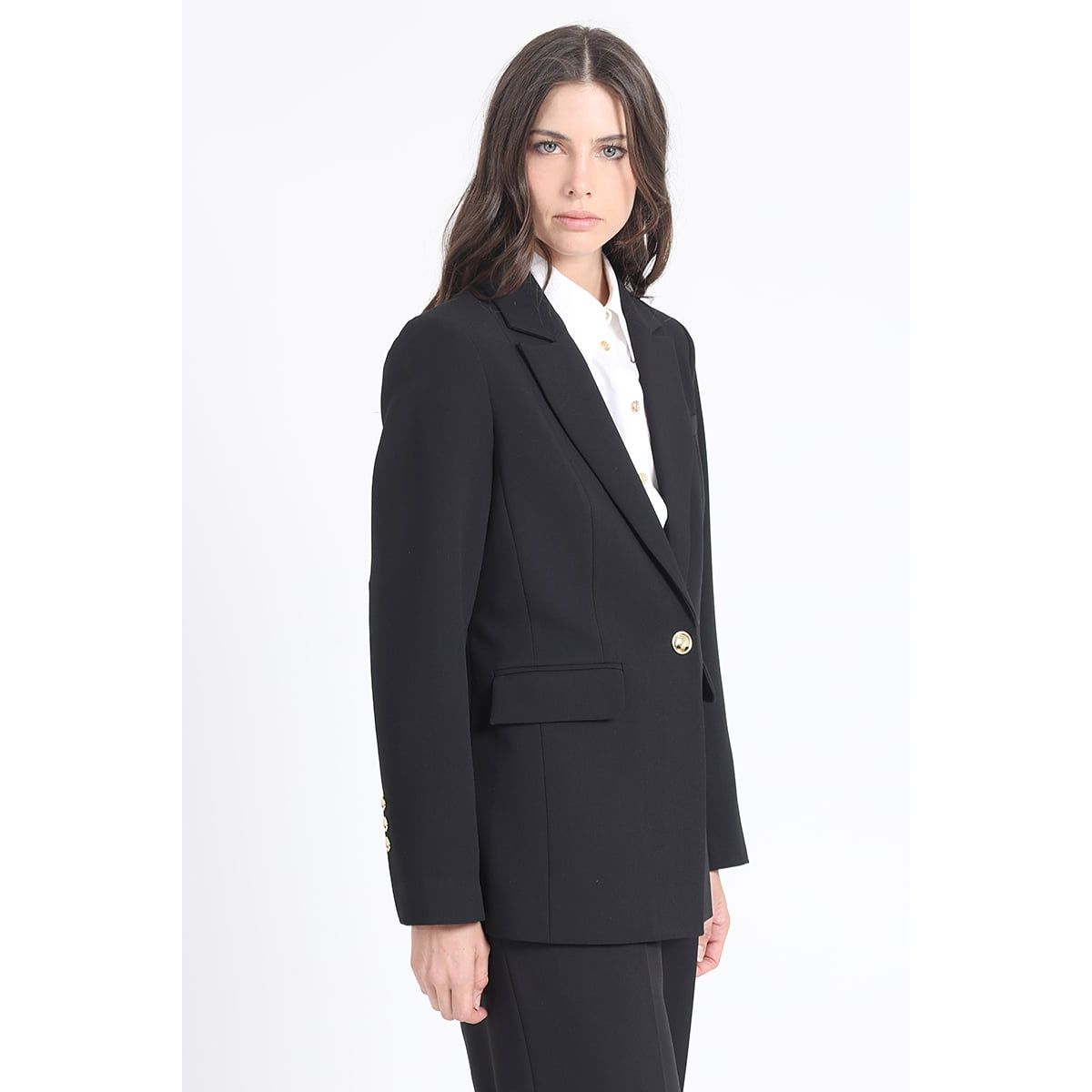 LIOLA - Blazer Entallado Clasico, Negro Liola