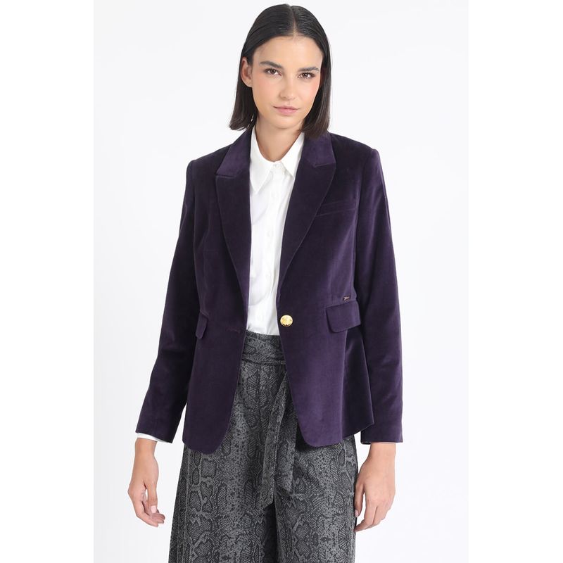 LIOLA - Blazer Entallado Terciopelo, Arandano Liola