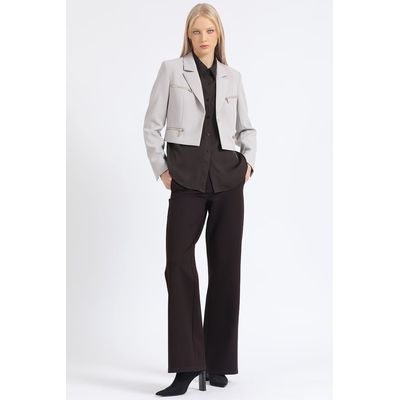 Imagen 2 del producto Blazer Crop Cierres Fantasia, Gris