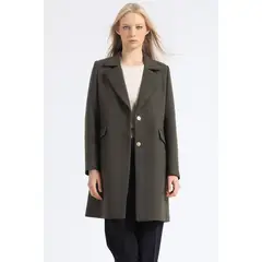 LIOLA - Abrigo Basico Forro Estampado, Muflon Militar
