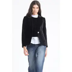 LIOLA - Blazer Entallado Terciopelo, Negro