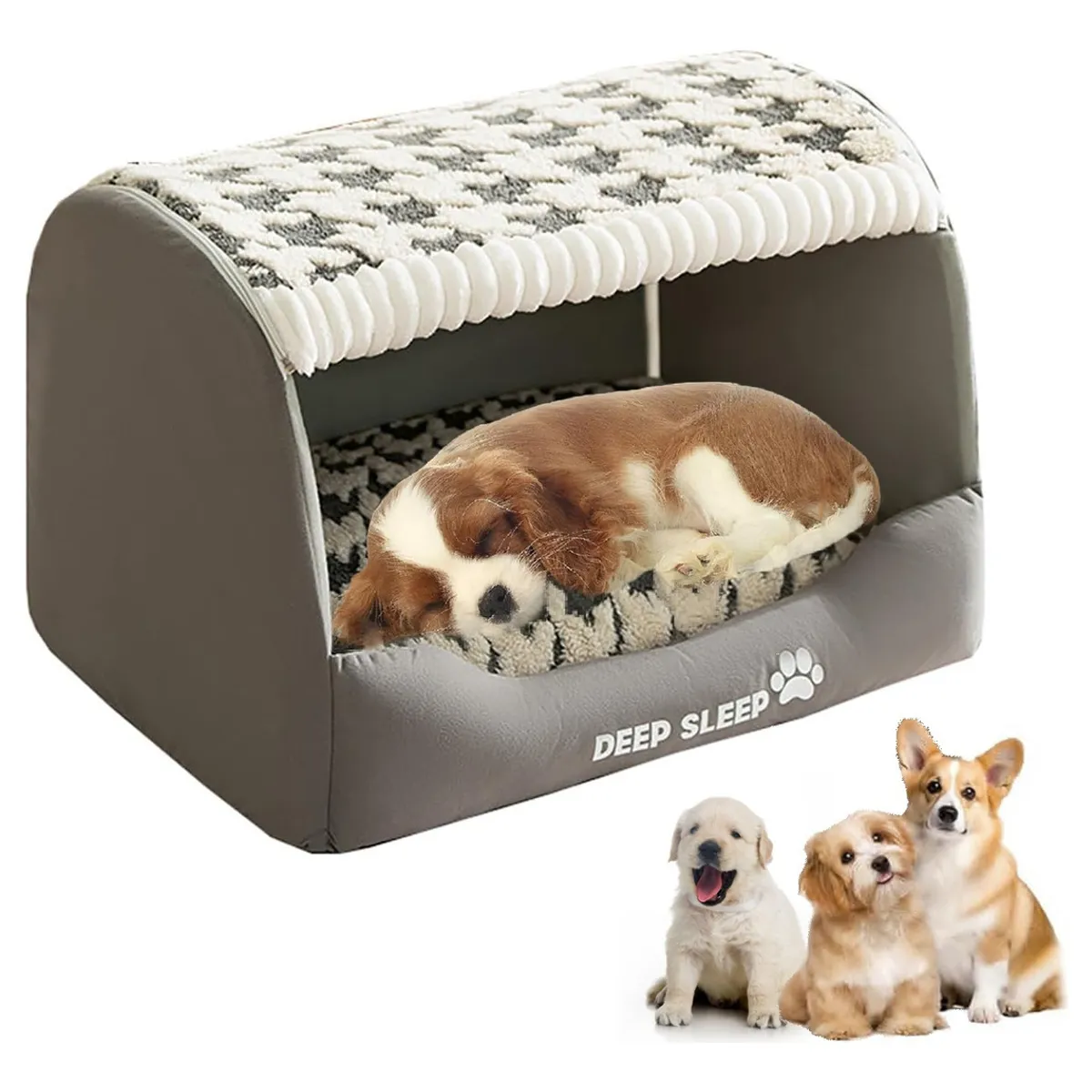 EVERSO - Cama Antiestrés Para Perro Gato Mascotas Con Cojin Extraíble