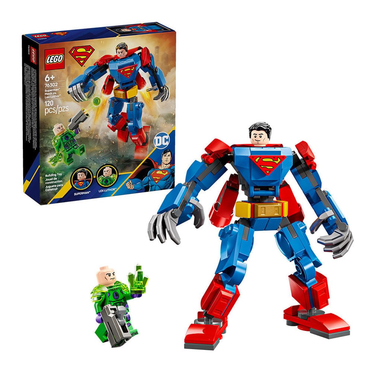 LEGO - LEGO DC Armadura Robótica de Superman vs Lex Luthor - 76302