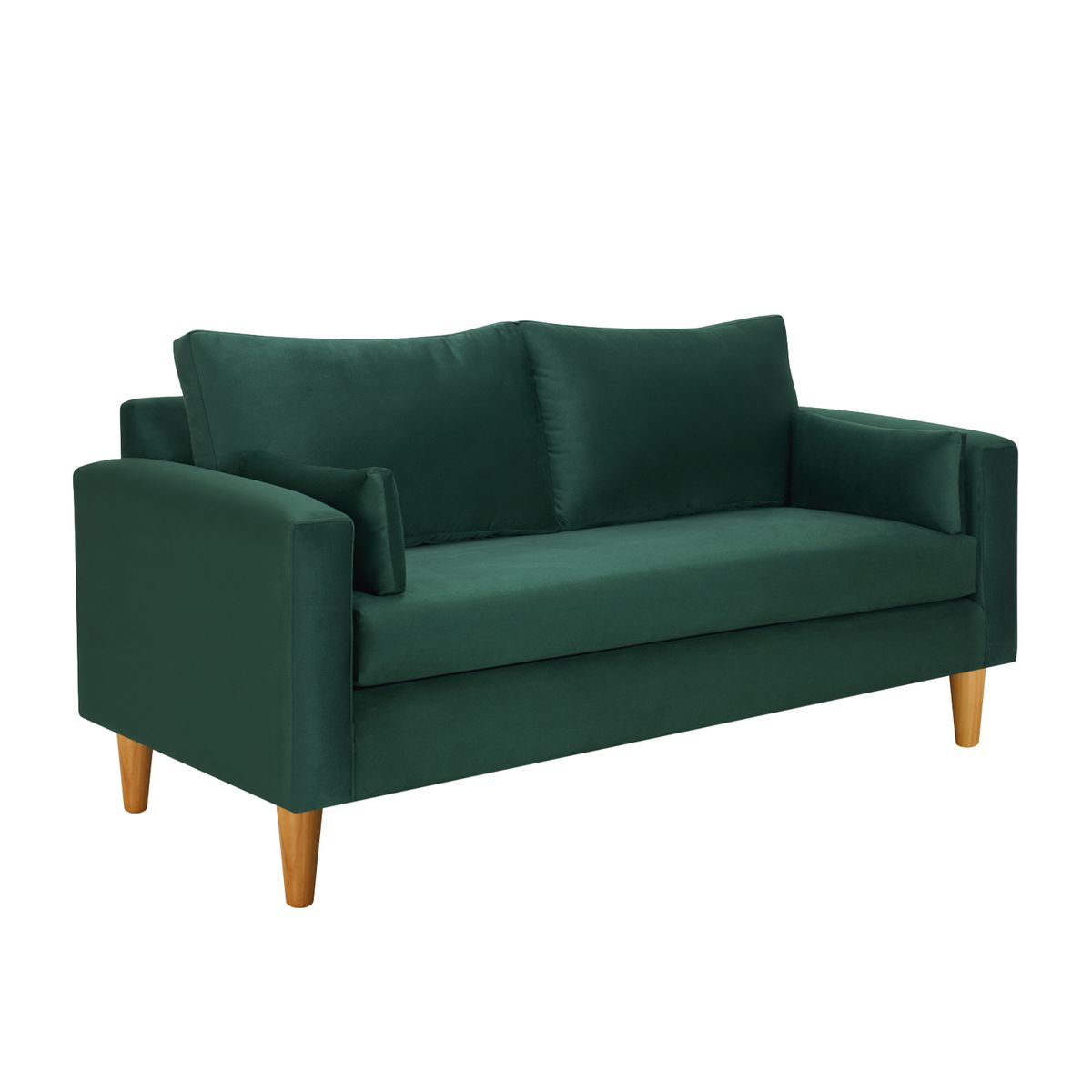 BODEVIR - Sofa Sky 3C+2 Pouf Felpa 04 Verde Botella