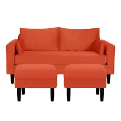BODEVIR - Sofa Sky 3C+2 Pouf Felpa 00 Naranjo