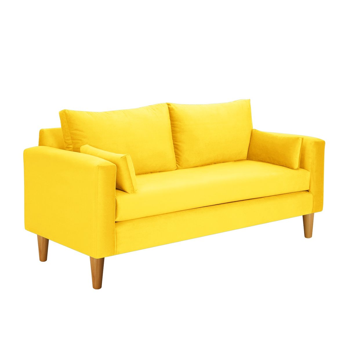 BODEVIR - Sofa Sky 3C+2 Pouf Felpa 04 Amarillo
