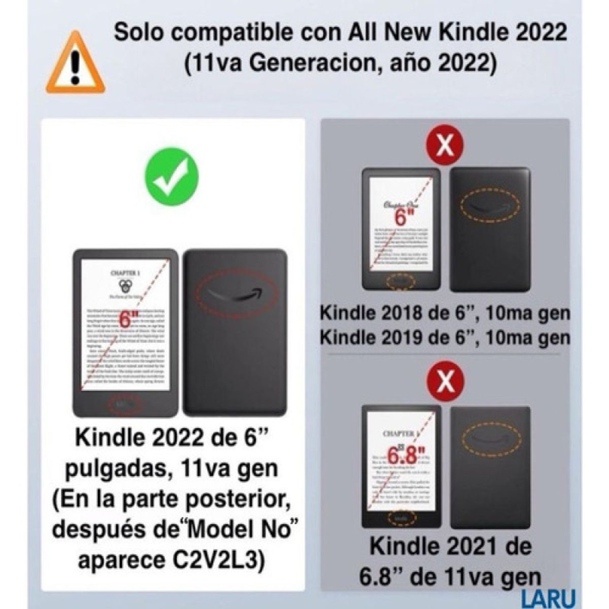 GENERICO - Funda Origami +lamina +lapiz Kindle 2022 C2v2l3 11va Gen 60