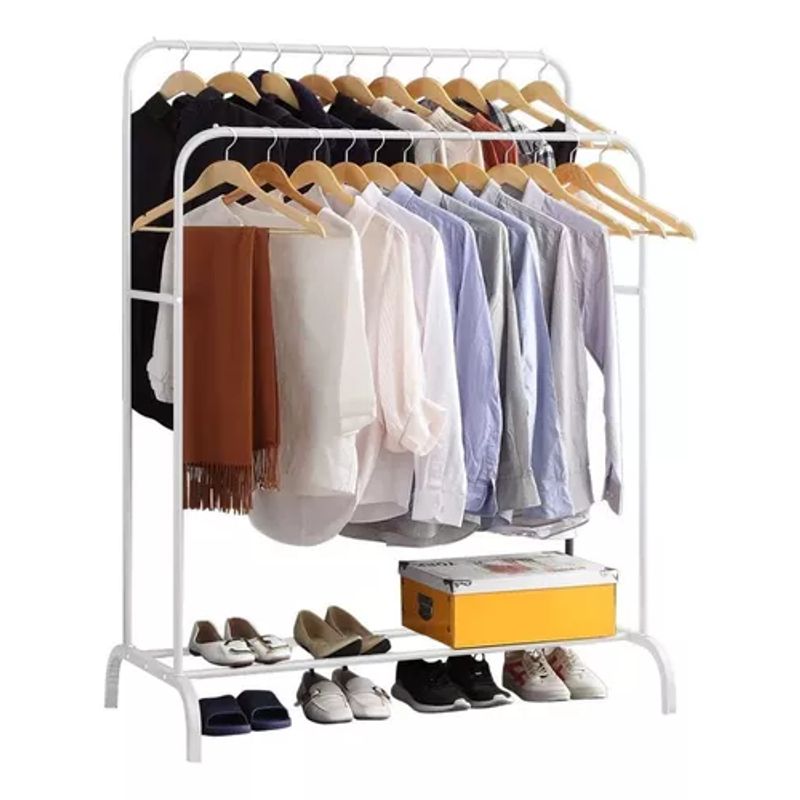 GENERICO - Perchero colgador de ropa tendederos de acero inoxidable blanco