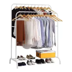 GENERICO - Perchero colgador de ropa tendederos de acero inoxidable blanco