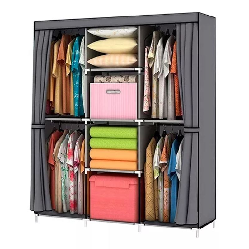 GENERICO - Armario closet ropero armable grande gris
