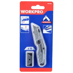 WORKPRO - CARTONERO CUCHILLO PLEGABLE MINI METAL