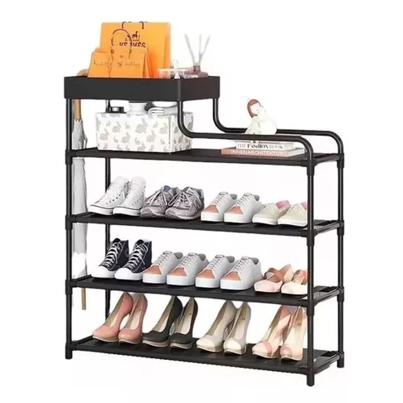 GENERICO - Organizadores de zapatos y ropa 5 niveles armables negro