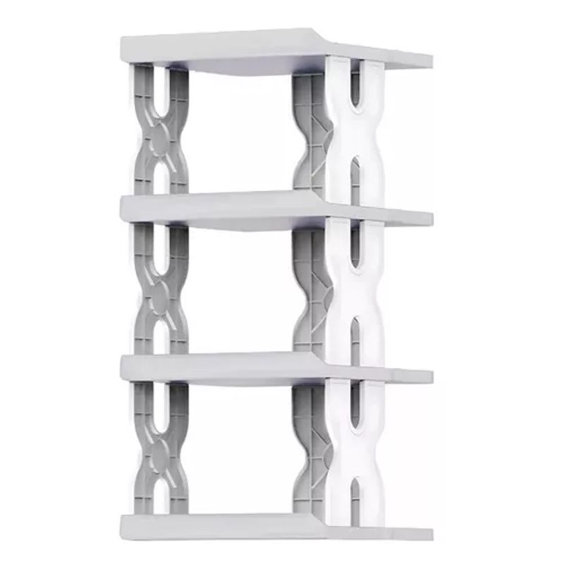 GENERICO - Zapatero armable de aluminio 4 pisos pequeño 56cmx26cm