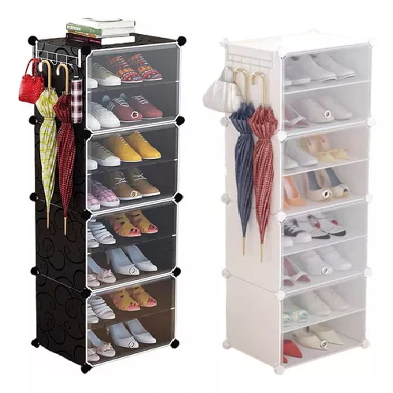 GENERICO - Zapatero organizador armable combinación libre 8n1 blanco