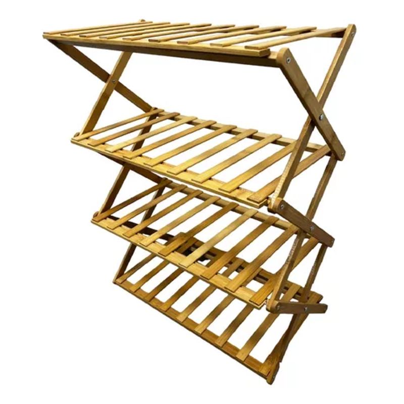 GENERICO - Mueble zapatero organizador 4 niveles de madera