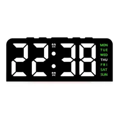 OEM - RELOJ ALARMA DE MESA CON CALENDARIO E ILUMINACION VERDE