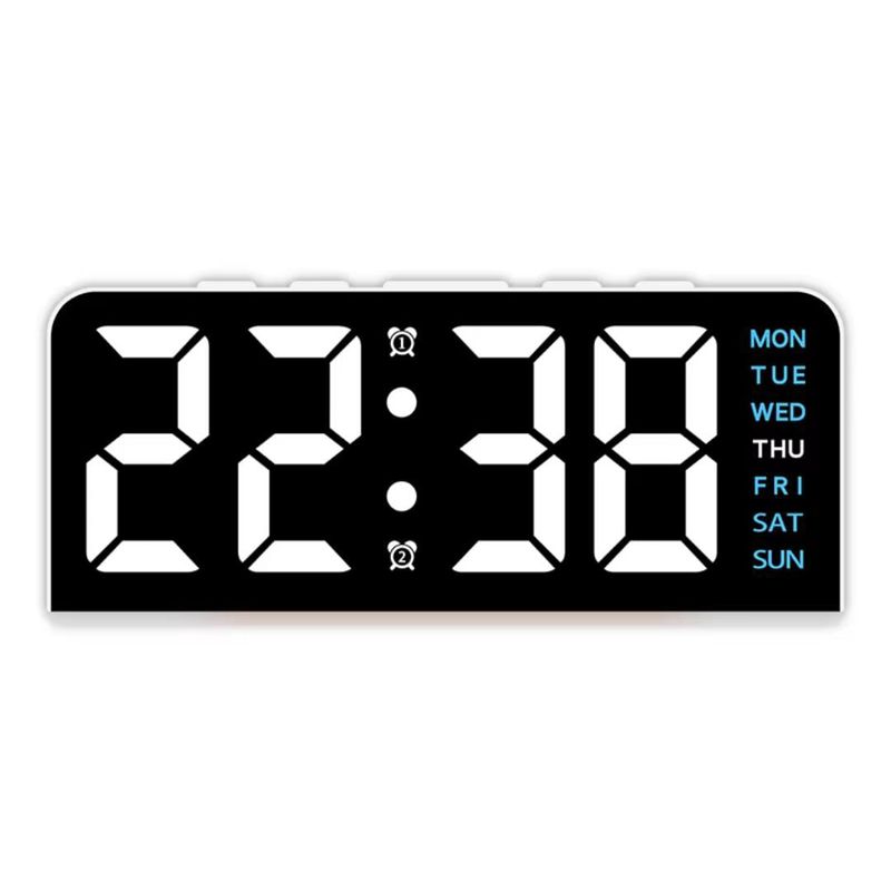 OEM - RELOJ ALARMA DE MESA CON CALENDARIO E ILUMINACION AZUL