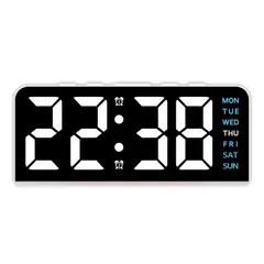 OEM - RELOJ ALARMA DE MESA CON CALENDARIO E ILUMINACION AZUL