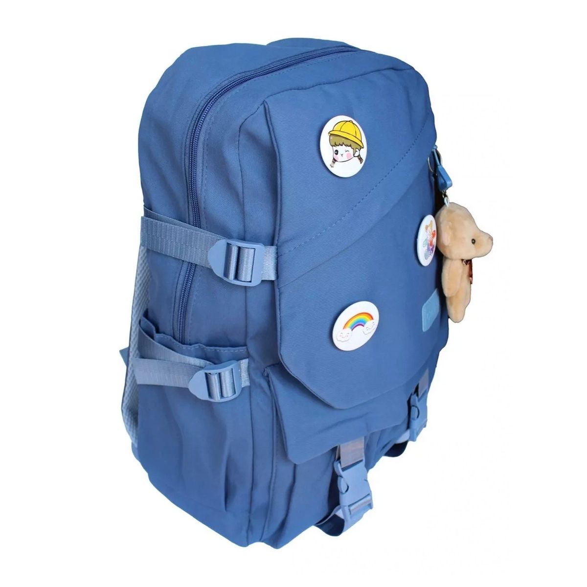 GENERICO - Mochila Bolso Escolar Juvenil Para Niñas Azul