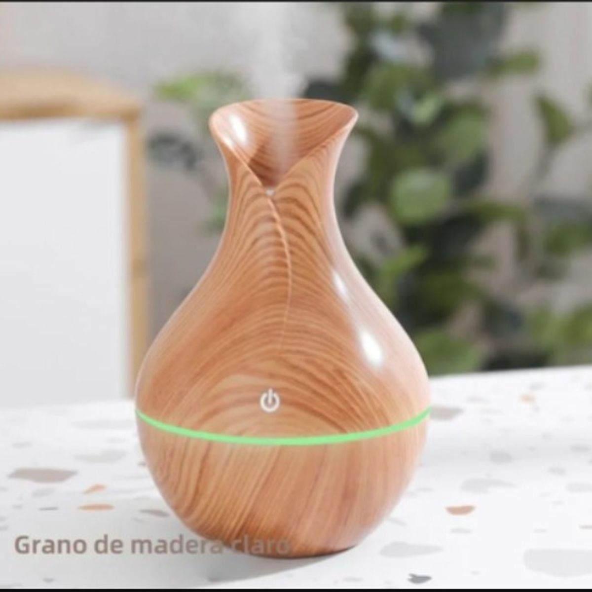 GENERICO - Humidificador Grande 500ml USB De Madera Con Luz