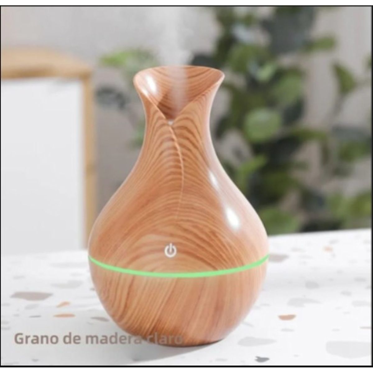 GENERICO - Humidificador Grande 500ml USB De Madera Con Luz