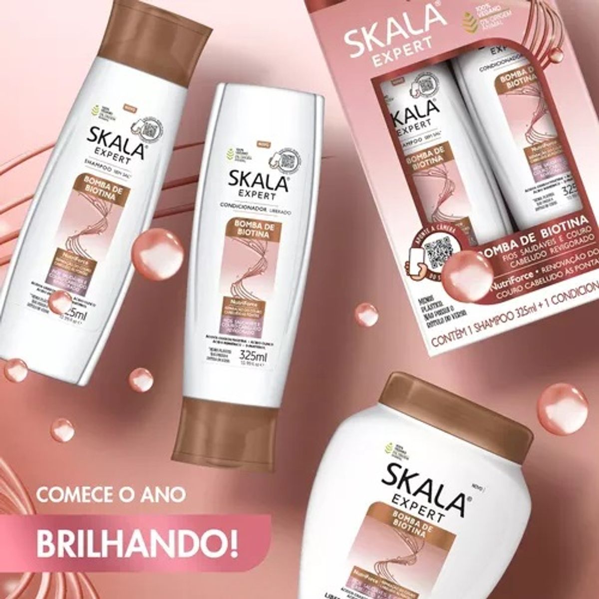 SKALA - KIT SHAMPOO Y ACOND BOMBA DE BIOTINAS SKALA EXPERT 650ML