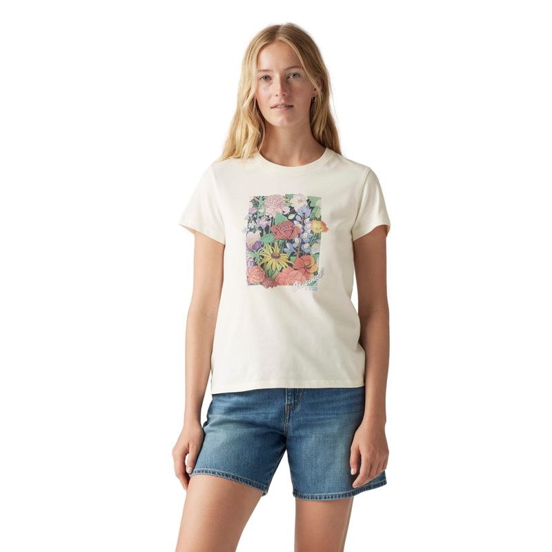 LEVIS - Polera Mujer The Perfect Tee Beige Levis