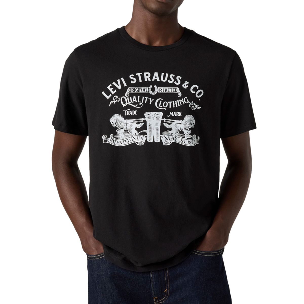 LEVIS - Polera Hombre Graphic Crewneck Tee Negro Levis