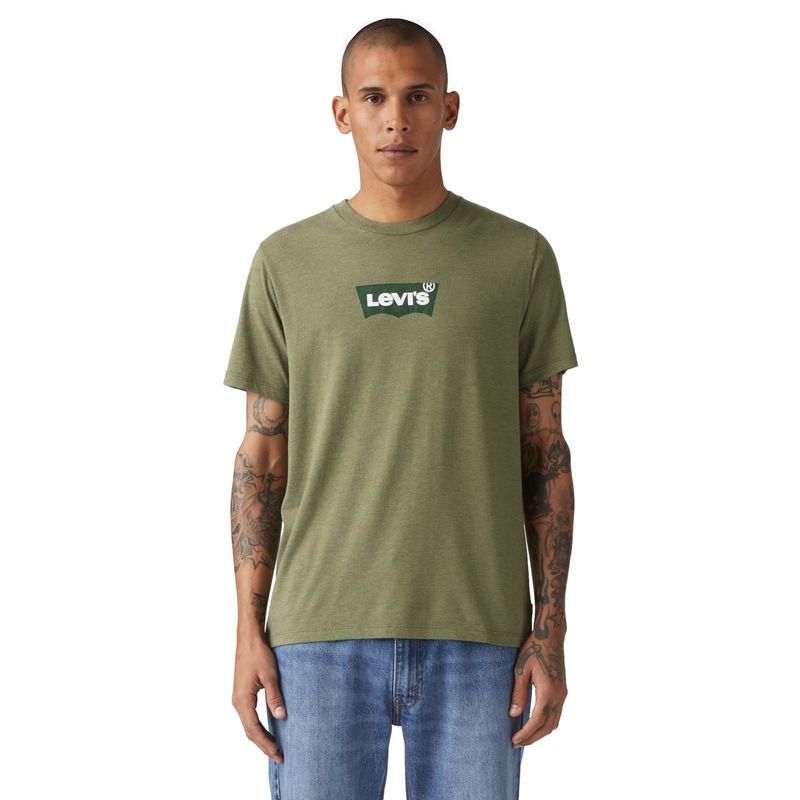 LEVIS - Polera Hombre Graphic Crewneck Tee Verde Levis