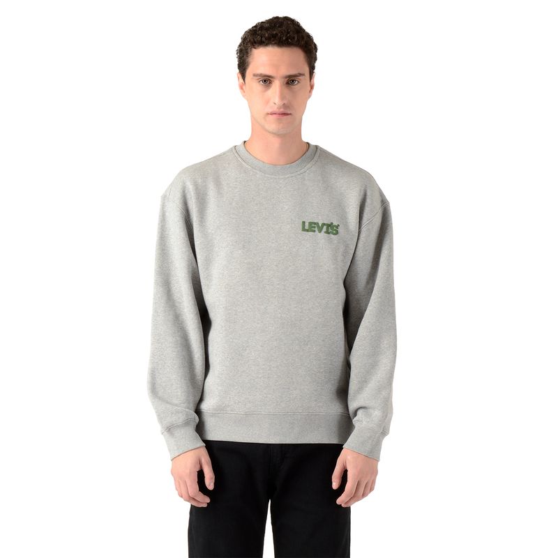 LEVIS - Polerón Hombre Relaxd Graphic Crew Gris Levis