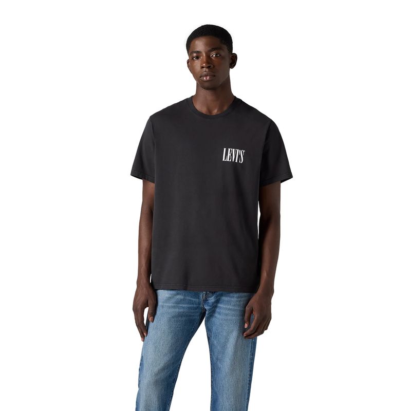 LEVIS - Polera Hombre Ss Relaxed Fit Tee Negro Levis_.