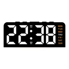 OEM - RELOJ ALARMA DE MESA CON CALENDARIO E ILUMINACION NARANJA