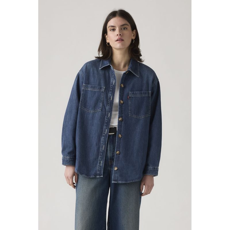 LEVIS - Camisa Mujer Iris Non Denim Shirt Celeste Levis