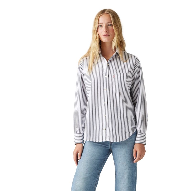 LEVIS - Camisa Mujer Harlie New Bf Shirt Azul Levis_.